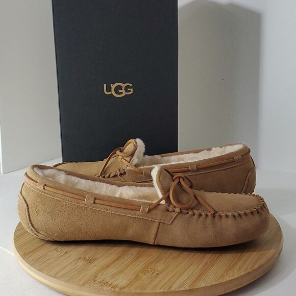 UGG Olsen Slipper Moccasin Chestnut Suede Wool Loafer Men's US 11 NIB - Picture 9 of 14